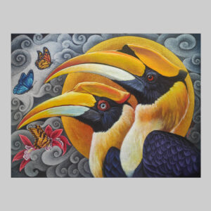 ภาพวาดนกเงือกคู่รัก