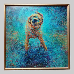 ภาพวาดน้องหมา_พร้อมกรอบ