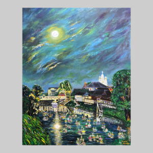 ภาพวาด ลอยกระทง