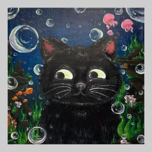 ภาพวาด น้องแมว