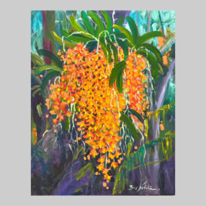 ภาพวาดกล้วยไม้สีส้ม