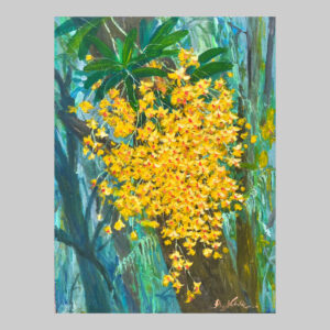 รูปวาดกล้วยไม้เหลือง