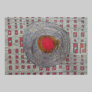 ภาพวาด พระจันทร์สีแดง