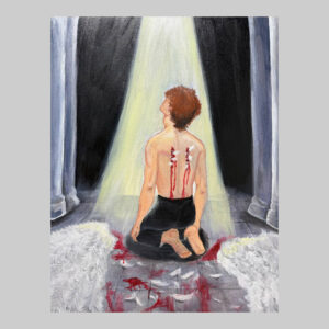 ภาพวาด แทงข้างหลัง