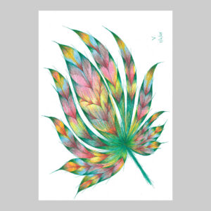 ภาพวาด ใบไม้หลากสี